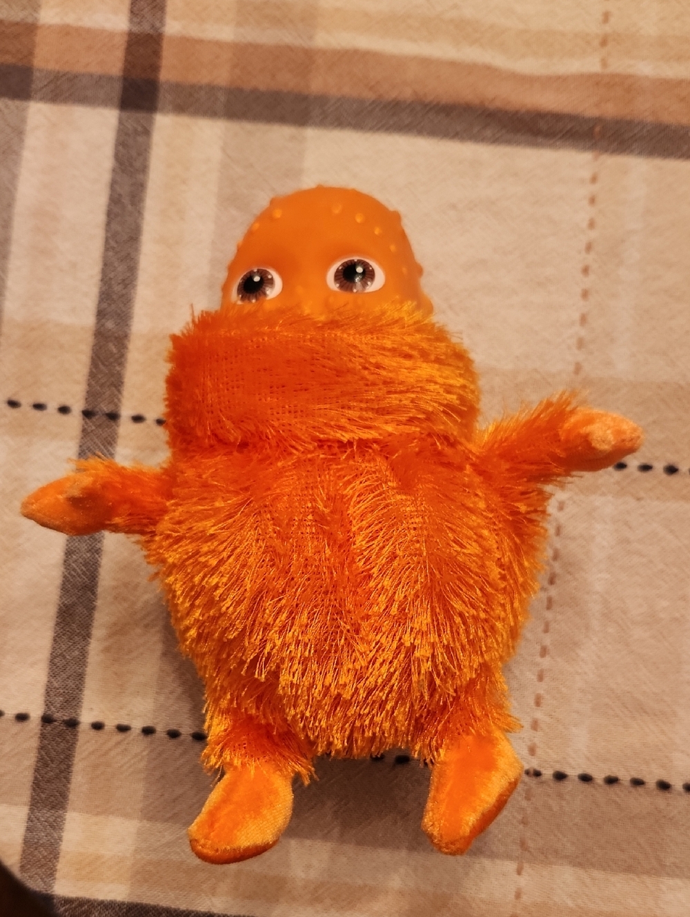 Plush Orange Fuzzy Creature Boobah
